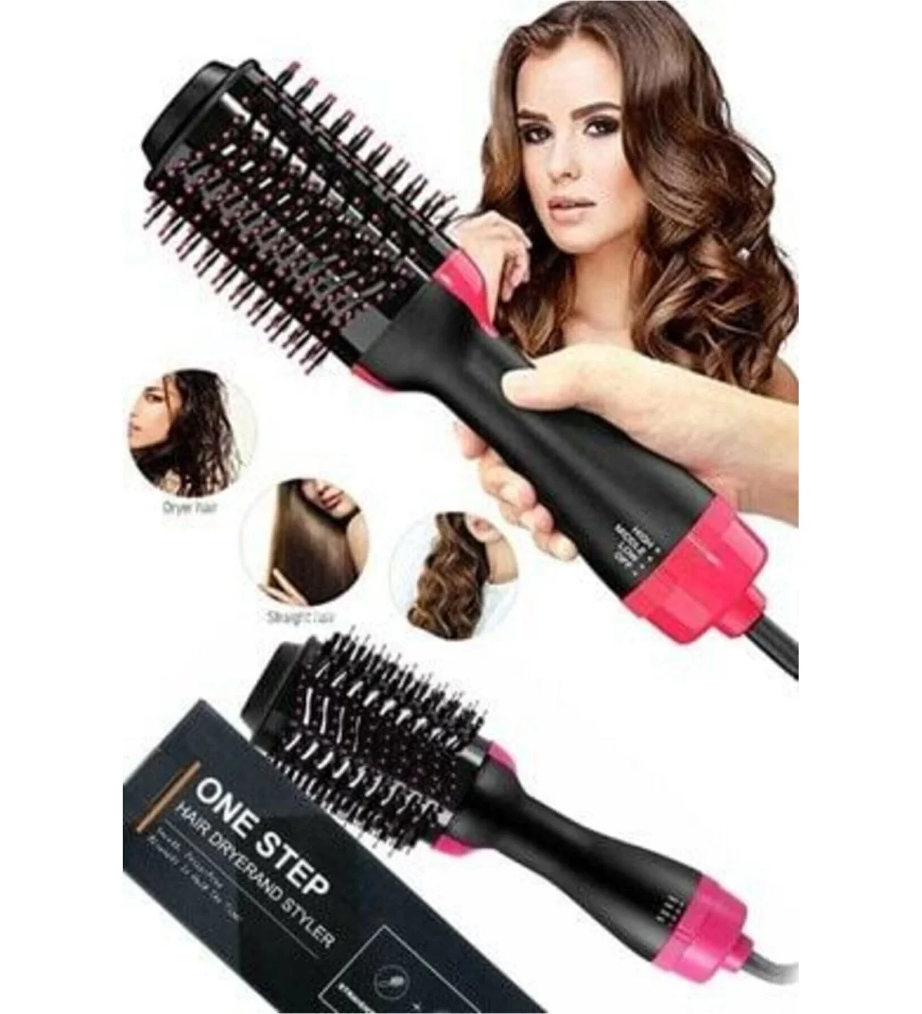 One Step Saç Şekillendirici ve Saç Düzleştirici Fön Tarağı (