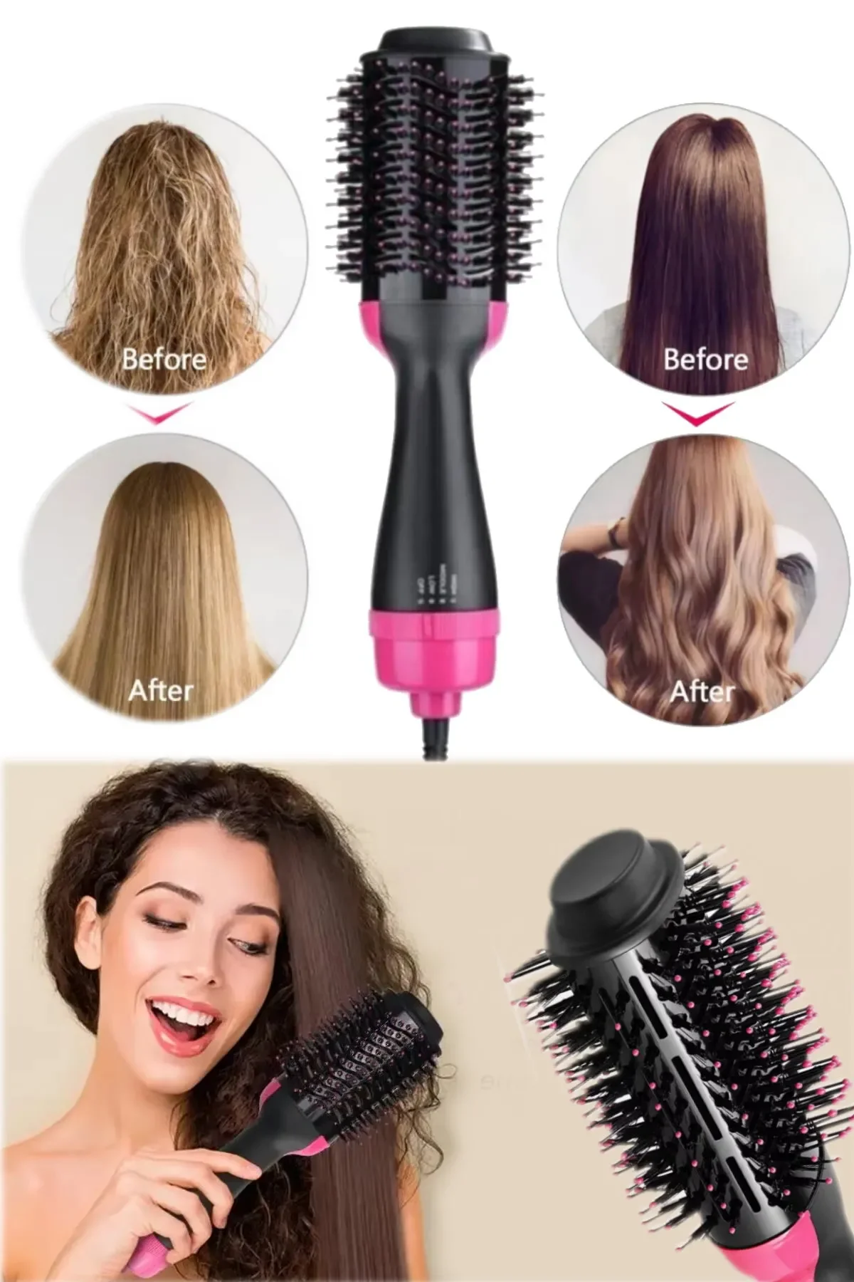 One Step Hair Styler & Straightener Blow Dry Brush (5563) #3