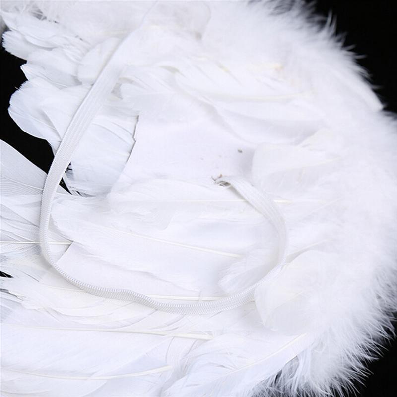 Beyaz Renkli Orta Boy Çocuk Melek Kanadı 50x35 cm (5563) #3