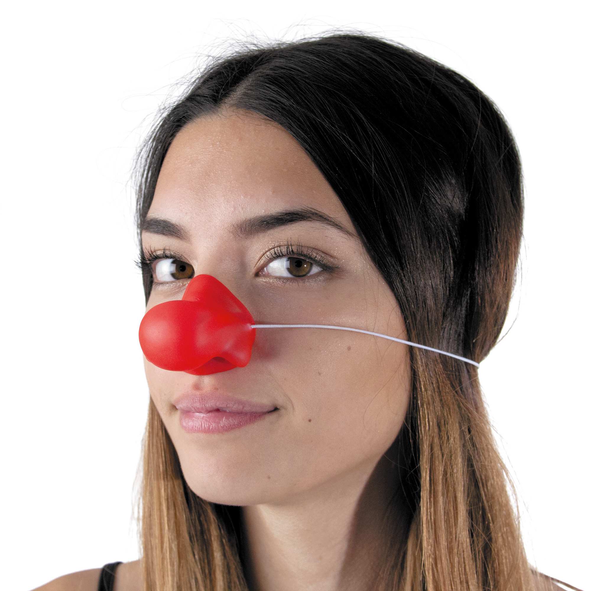 Red Sound-Making Clown Nose with Elastic Band (5563)