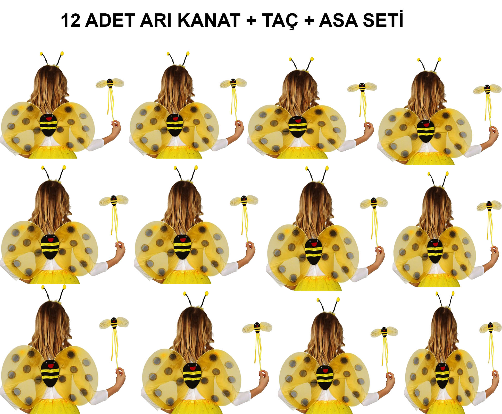 Bee Wings Set for School Shows - 12-Piece Party Wings (5563)