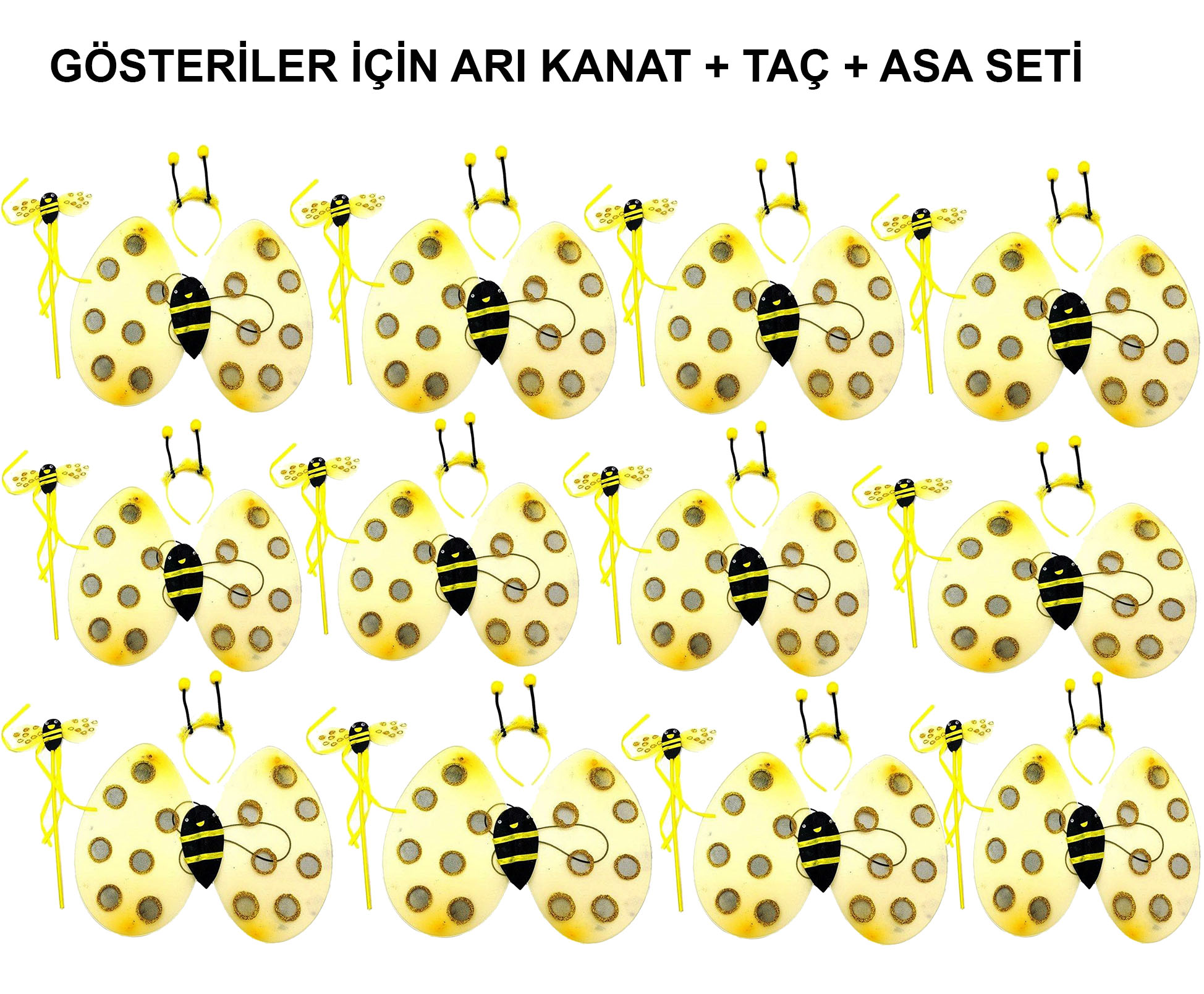 Bee Wings Set for School Shows - 12-Piece Party Wings (5563) #2