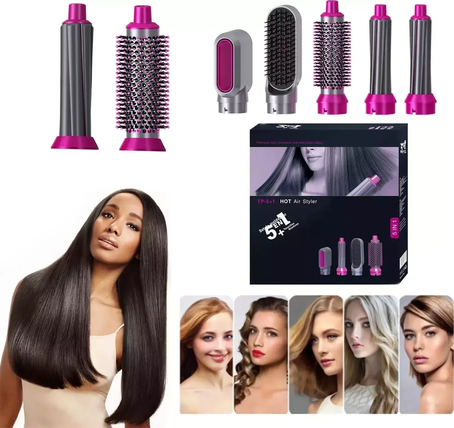 5 in 1 Hot Air Hair Straightener (5563) #4