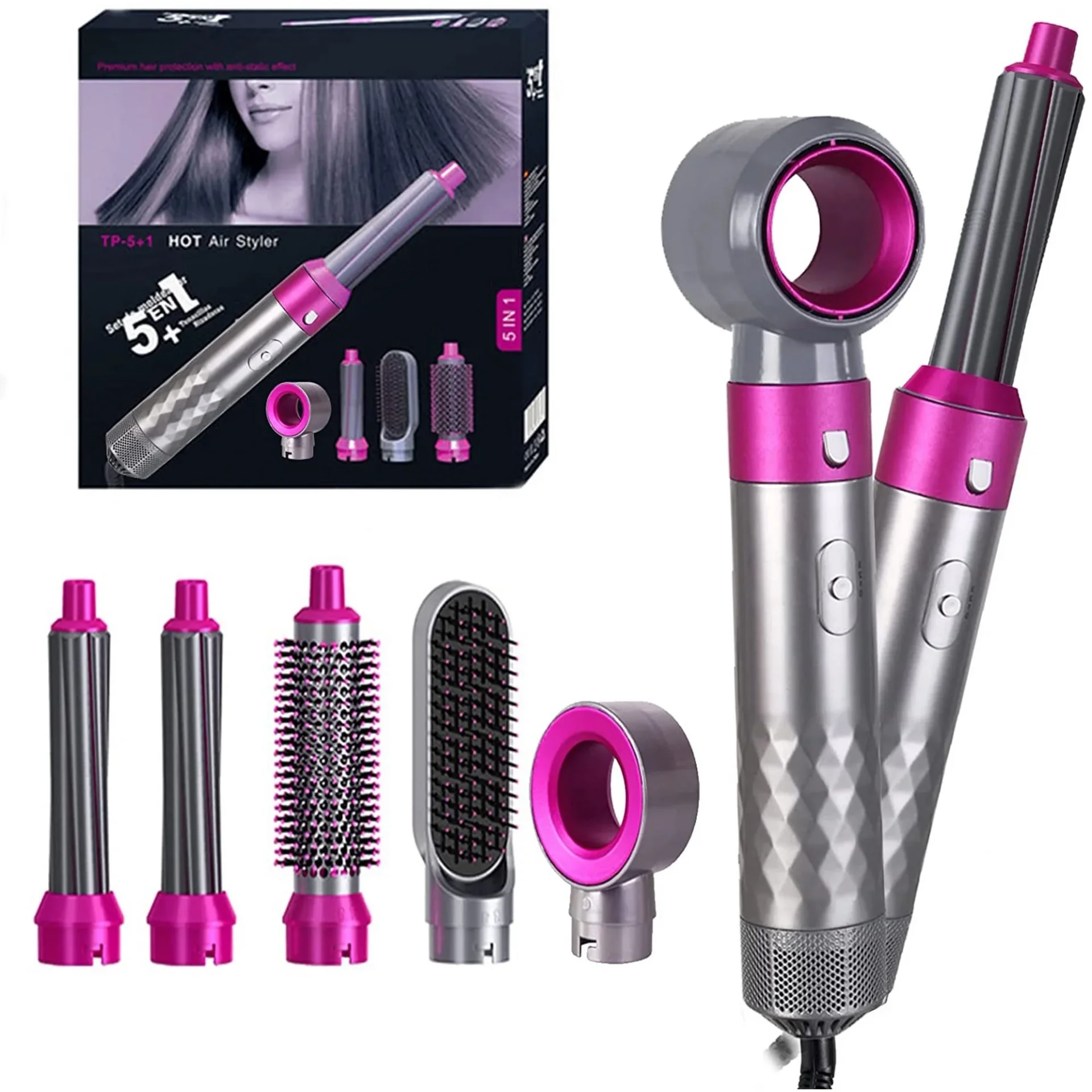 5 in 1 Hot Air Hair Straightener (5563) #5