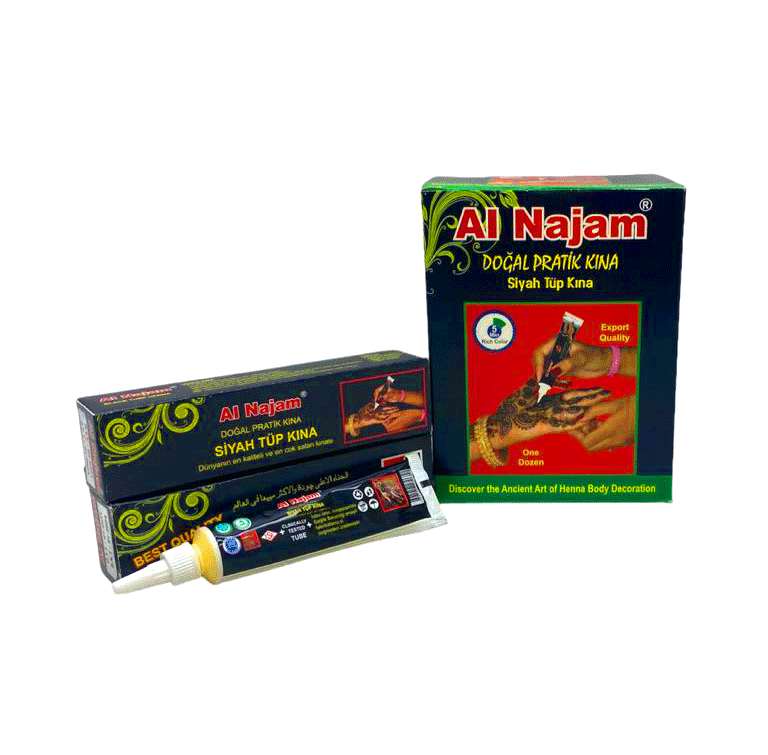 12x AL NAJAM Black Tube Henna 30GR (5563)