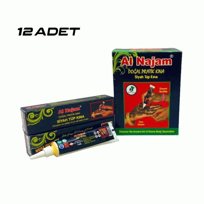 12x AL NAJAM Schwarze Tube Henna 30GR (5563) #2