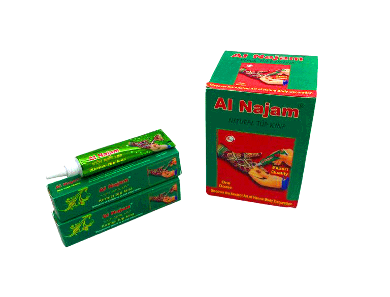 12x AL NAJAM Red Tube Henna 30GR (5563)