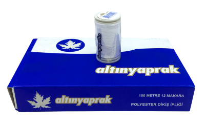 12 PARÇA  BEYAZ 100 MT DİKİŞ İPLİK (5563)