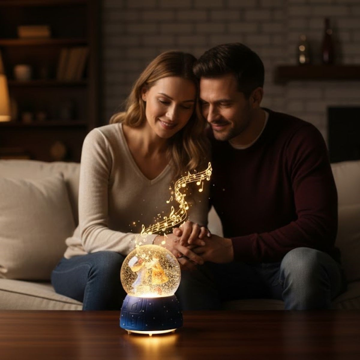 LED-Schneekugel mit Musik & Licht – Romantische Schneekügelchen für zwei #3