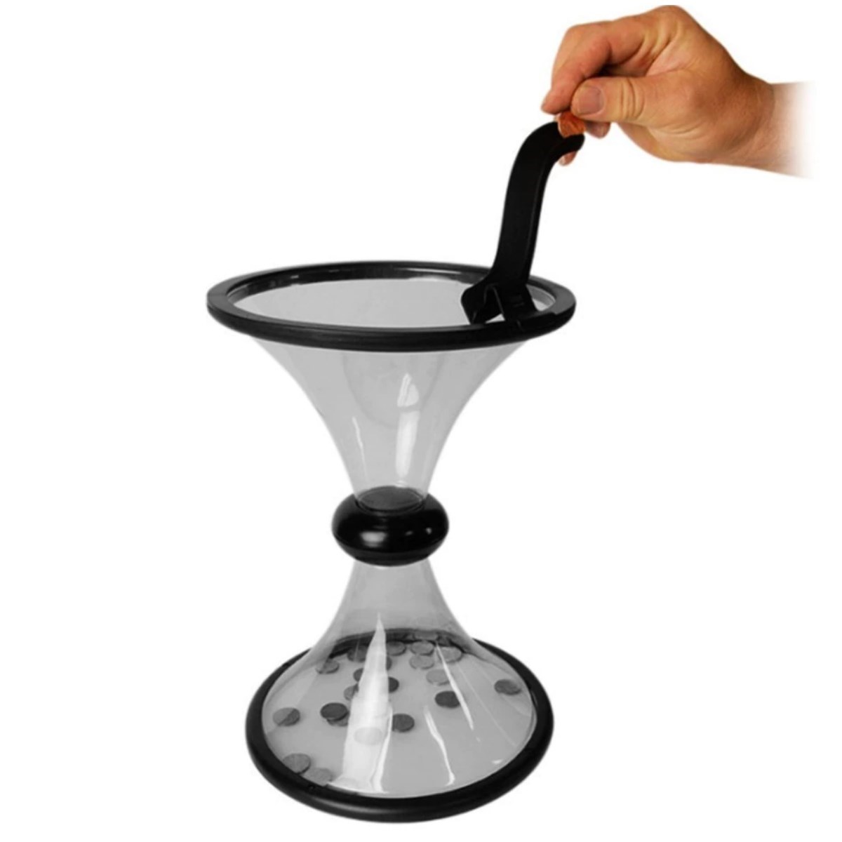 Eğlenceli Huni Şeklinde İlginç Şeffaf Para Biriktirme Kumbarası (5563) #2