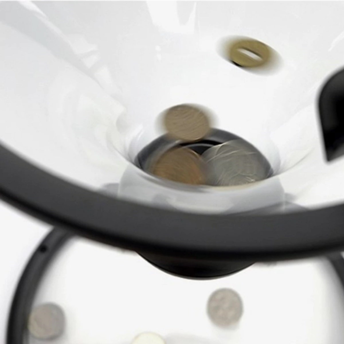 Eğlenceli Huni Şeklinde İlginç Şeffaf Para Biriktirme Kumbarası (5563) #4