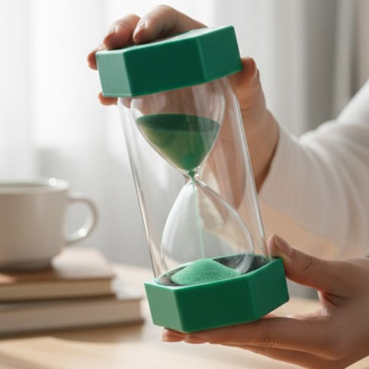 Renkli Cam Kum Saati – Dekoratif Masaüstü Zaman Ölçer, Estetik Ofis ve Ev Aksesuarı (5563) #2