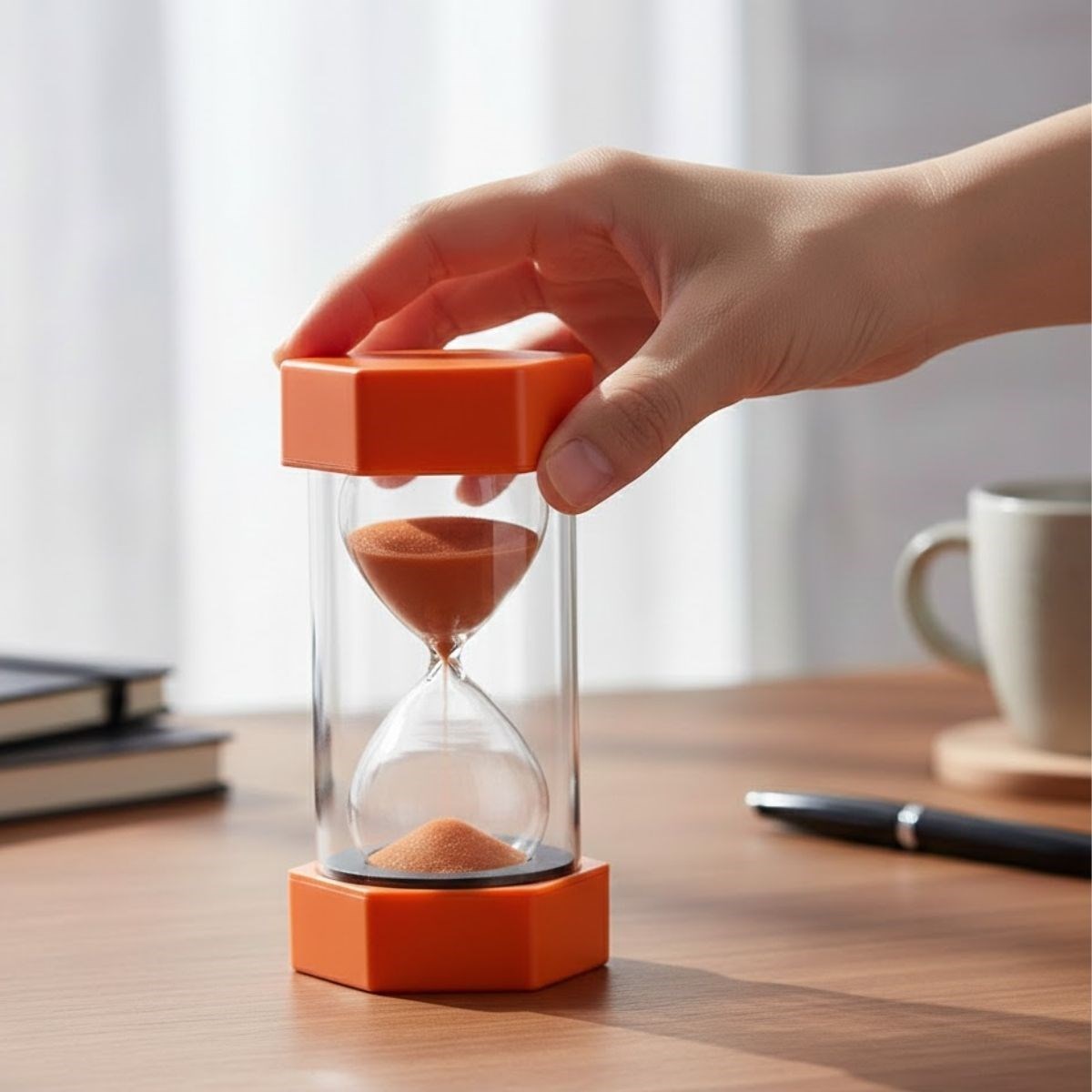 Renkli Cam Kum Saati – Dekoratif Masaüstü Zaman Ölçer, Estetik Ofis ve Ev Aksesuarı (5563) #4