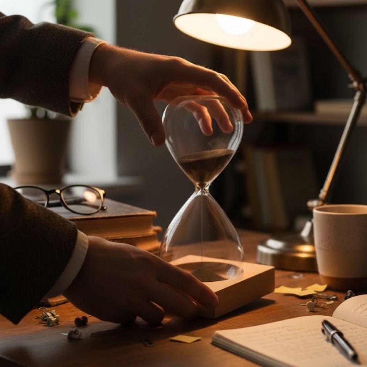 Magnetic Glass Sand Timer – Decorative Metal Base, Desktop Timer #2