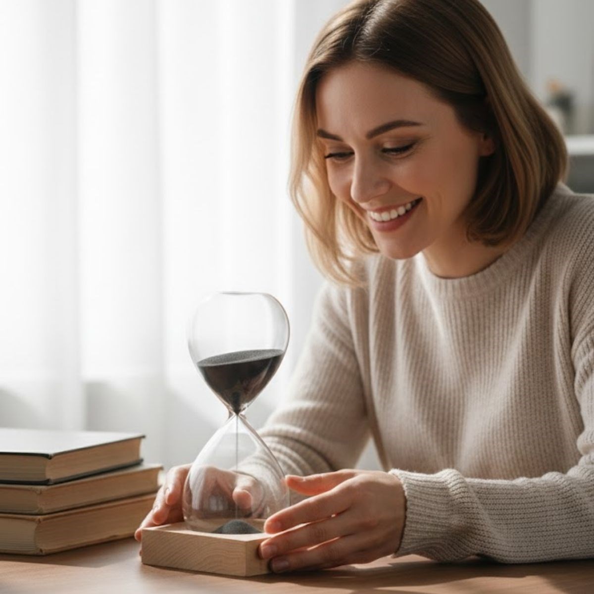 Magnetic Glass Sand Timer – Decorative Metal Base, Desktop Timer #3