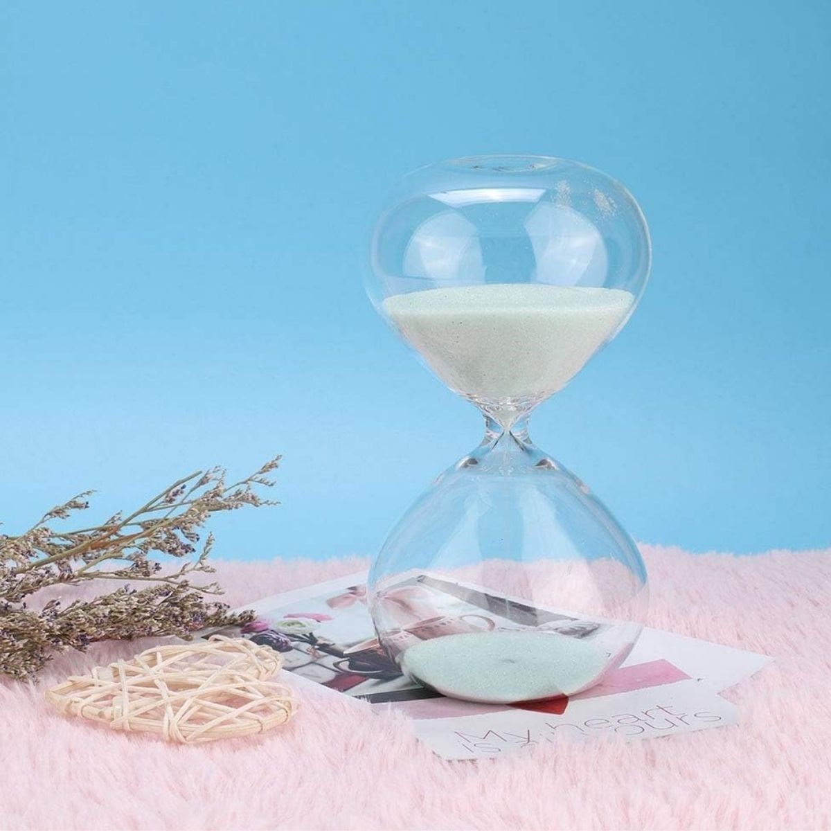 Masaüstü Cam Kum Saati – Estetik Tasarım, Dekoratif Zaman Öl