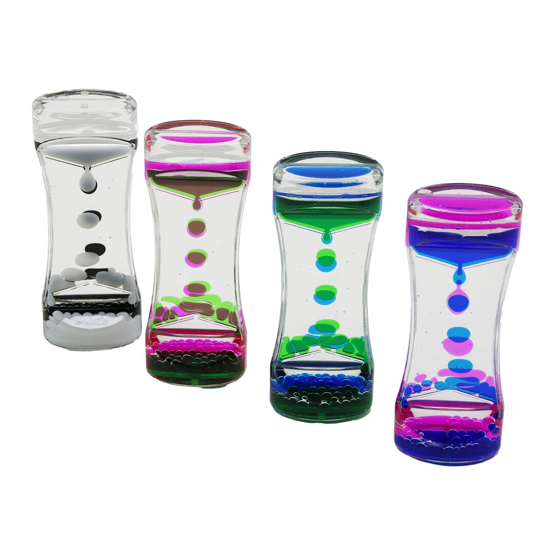 ÇİFT RENK SU ÇİFT KATLI DAR ŞİŞE MODEL  SULU KUM SAATİ MİKA