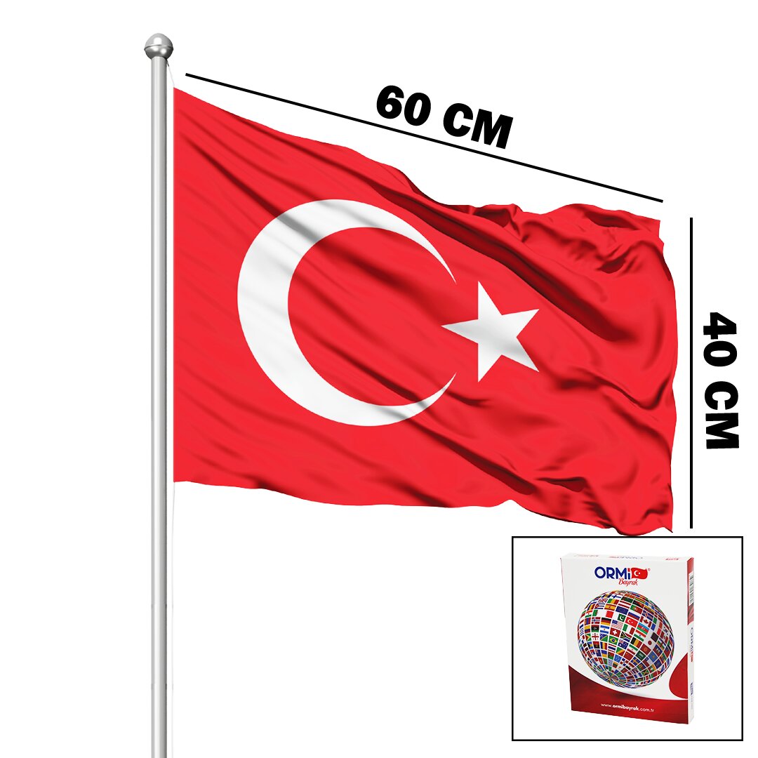 Alpaca Fabric Turkish Flag 40X60CM (5563)