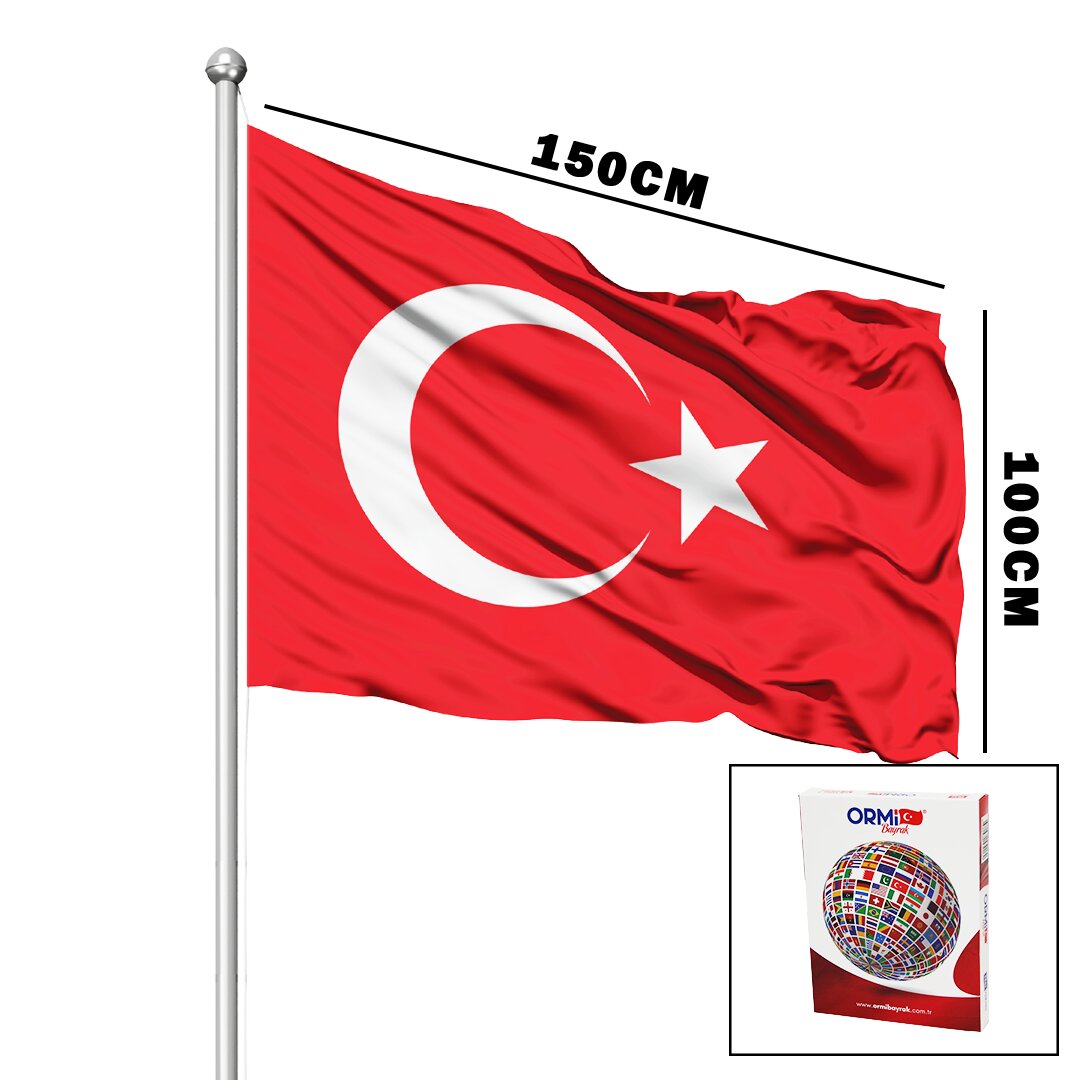 Turkish Flag Alpaca Fabric 100x150cm (5563)