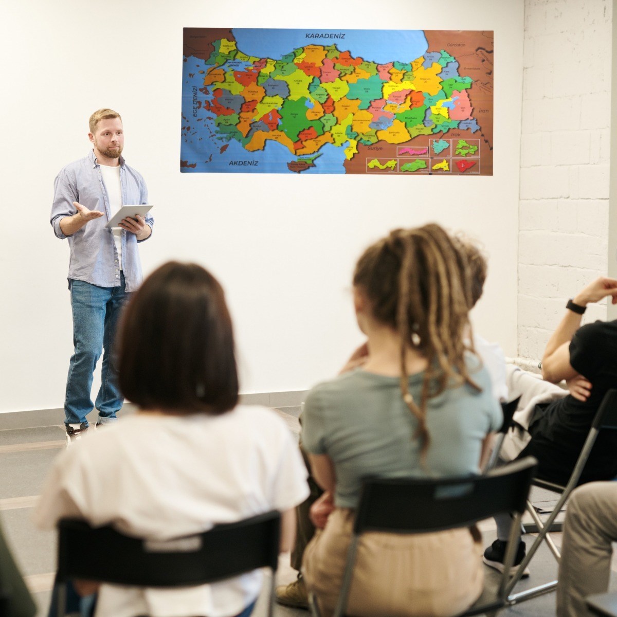 Bunte Türkei-Karte magnetischer Wandaufkleber ohne Klebstoff 118 CM * 56 CM (5563) #4