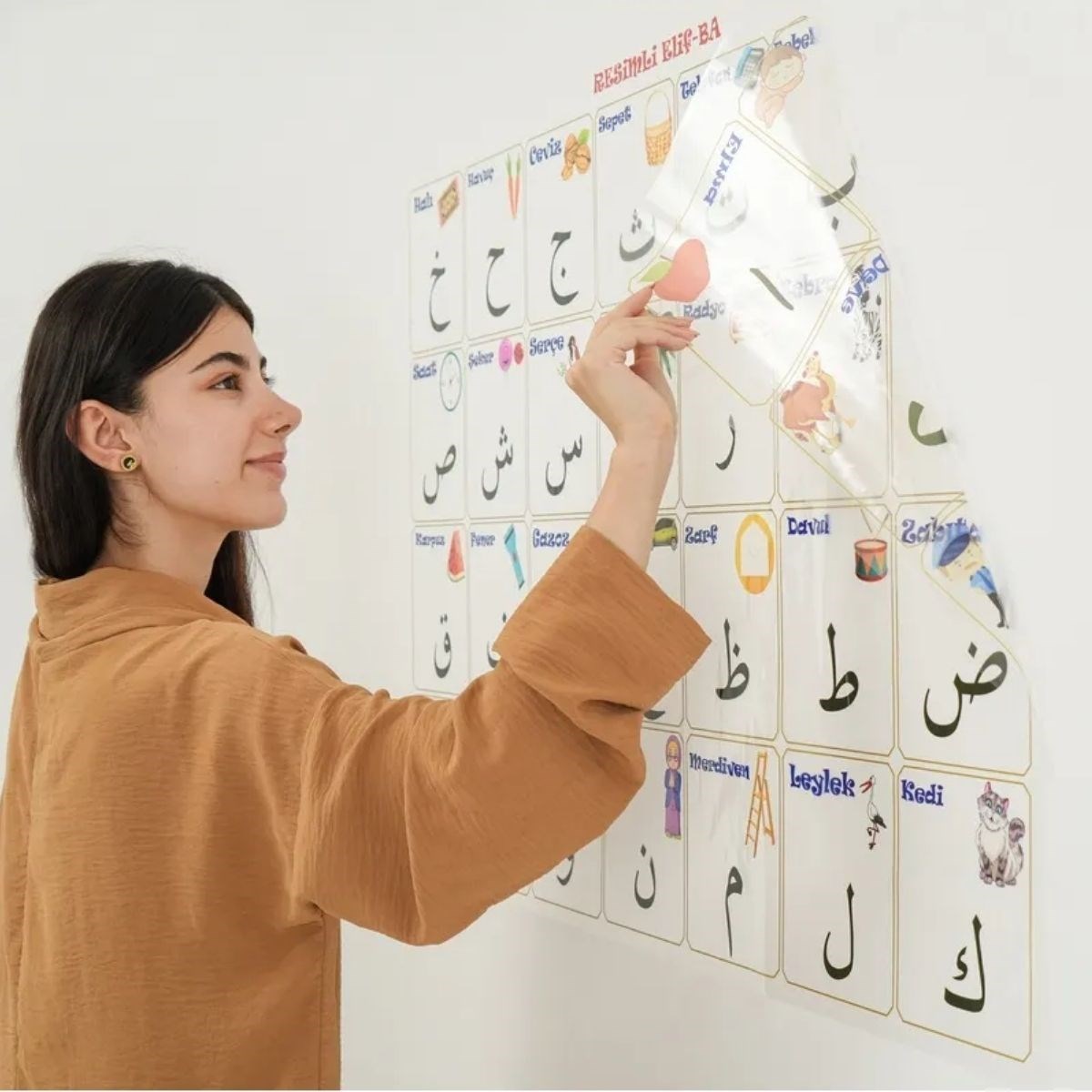 70x100 cm Statik-Papier Elif-Ba Lernplakat (5563) #2