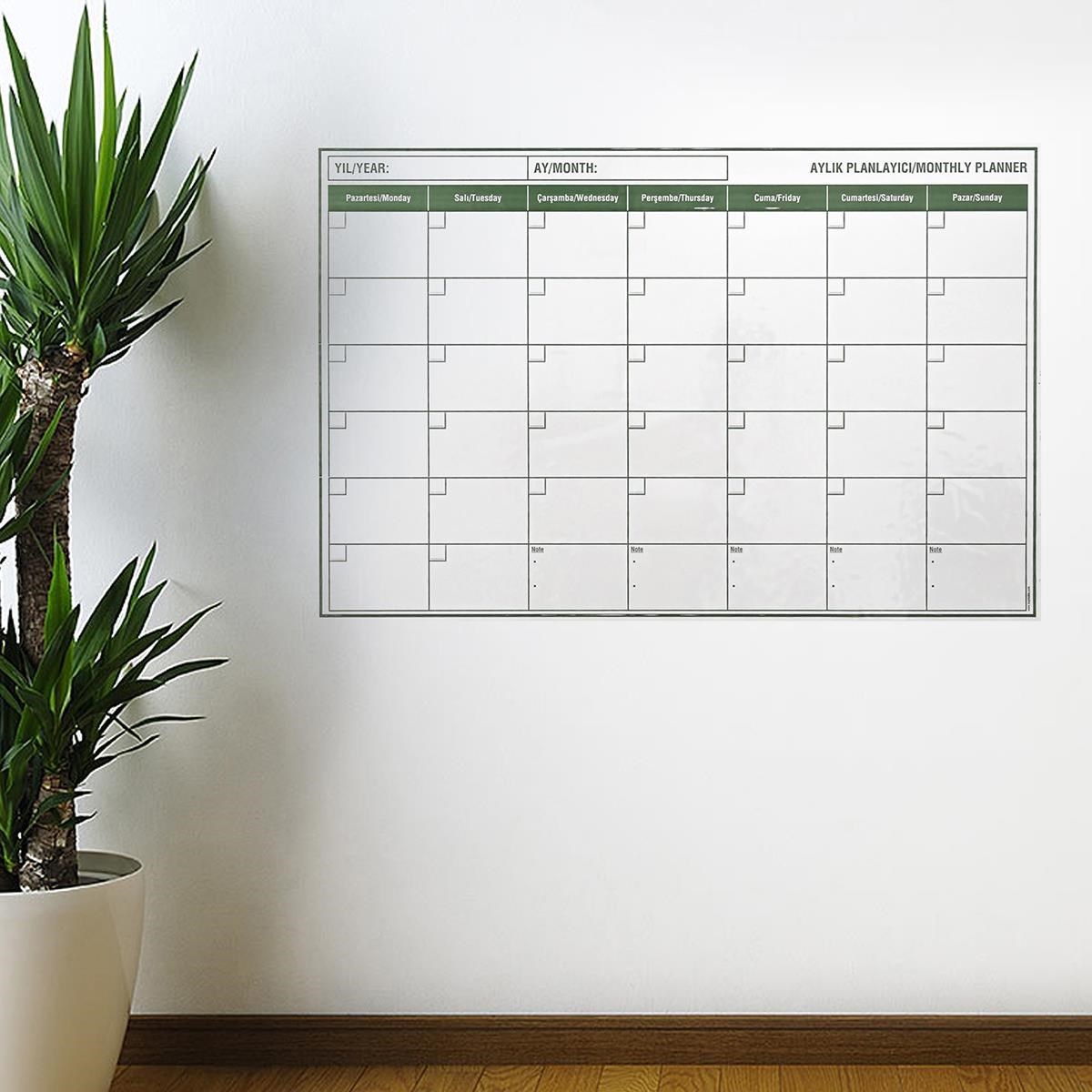 Magnetic Adhesive Monthly Program Planner Calendar 85x56 cm (5563) #2