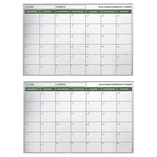 Magnetic Adhesive Monthly Program Planner Calendar 85x56 cm (5563) #3