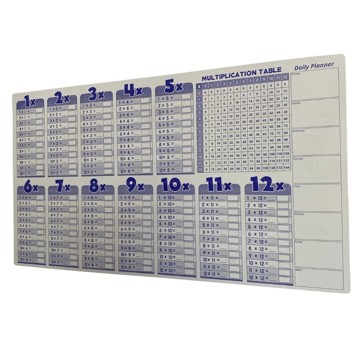 Statik Akıllı Kağıt Ingilizce Çarpım Tablosu 100x56 Cm(1 Adet Silgili Kalemli) (5563) #3