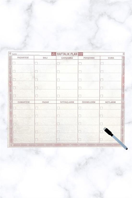 Clear Self-Adhesive Weekly Planner with Pen 40cm-50cm (5563) #4