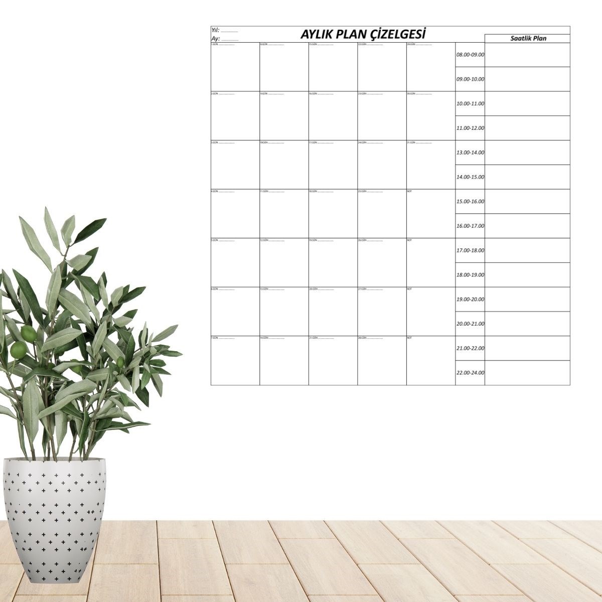Monthly Planner Magnetic Wall Sticker Calendar Schedule (5563) #5