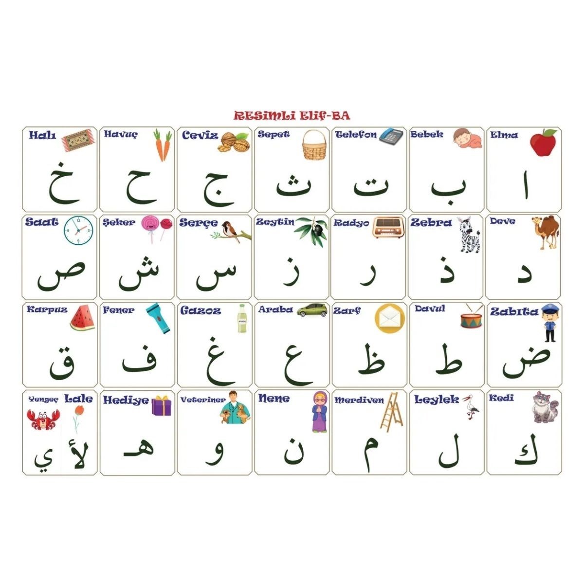 100x150 cm Statik Kağıt Elif-Ba Öğrenme Tahtası (5563) #3