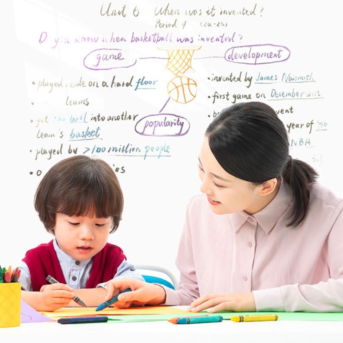 Silinebilir Kalemli Sticker  Duvara Yapışabilen Yazı Tahtası 60x100 cm (5563) #4