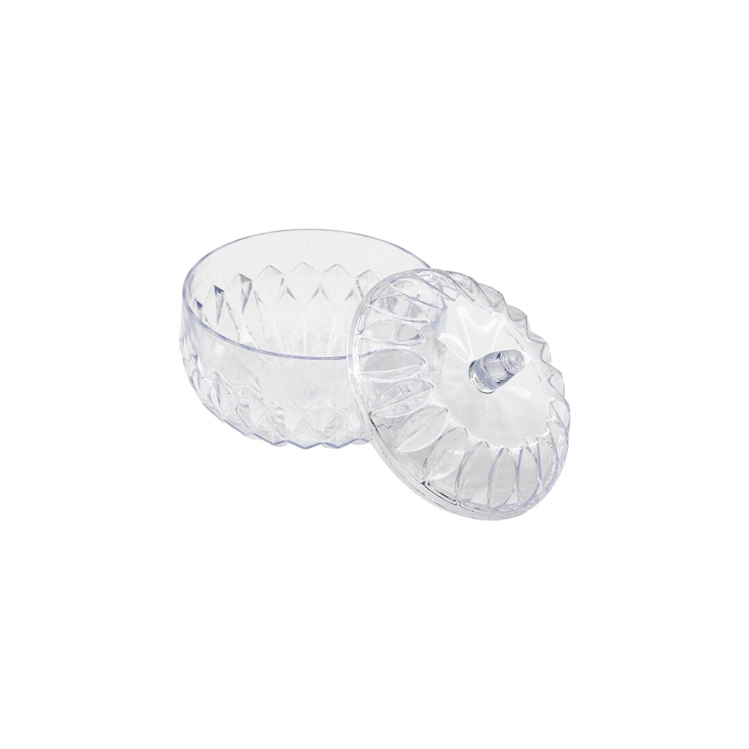 Clear Round Lid Mica Plastic Sugar Bowl (5563)