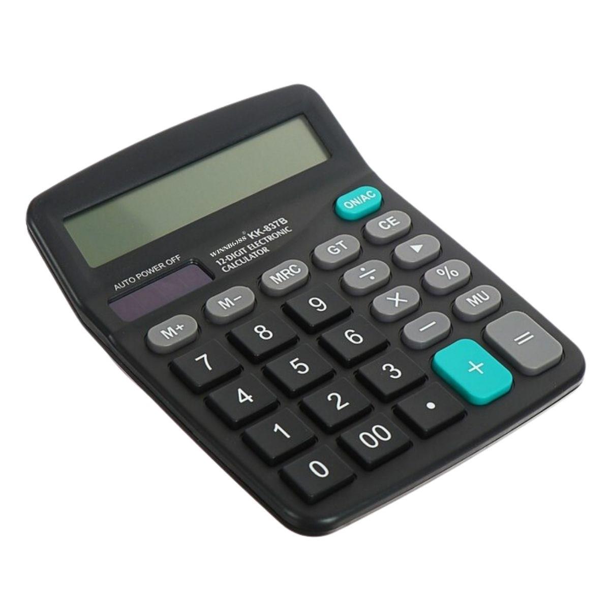 Standart Fonksiyonlu 12 Haneli Geniş LCD Ekran,Pill Masaüstü Hesap Makinesi (5563) #2