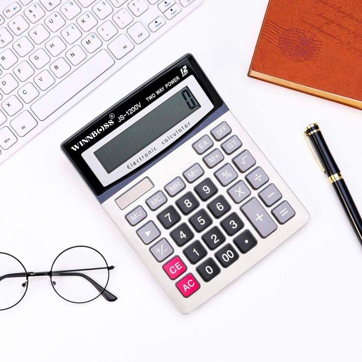 12-Digit Wide LCD Calculator, Battery Powered, Large Buttons (5563) #3