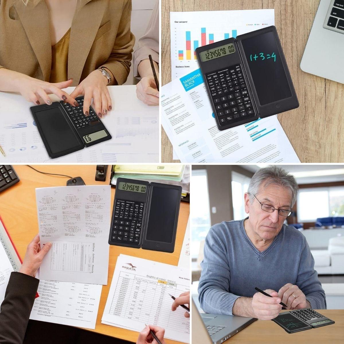 Löschbarer LCD-Schreibblock mit Stift, faltbarer wissenschaftlicher Taschenrechner (5563) #2