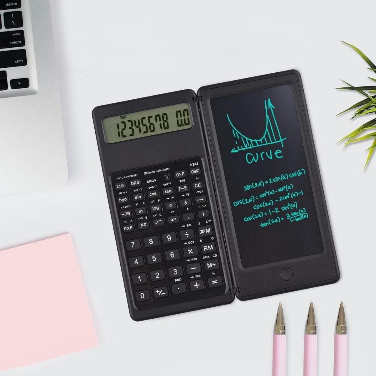 Löschbarer LCD-Schreibblock mit Stift, faltbarer wissenschaftlicher Taschenrechner (5563) #3