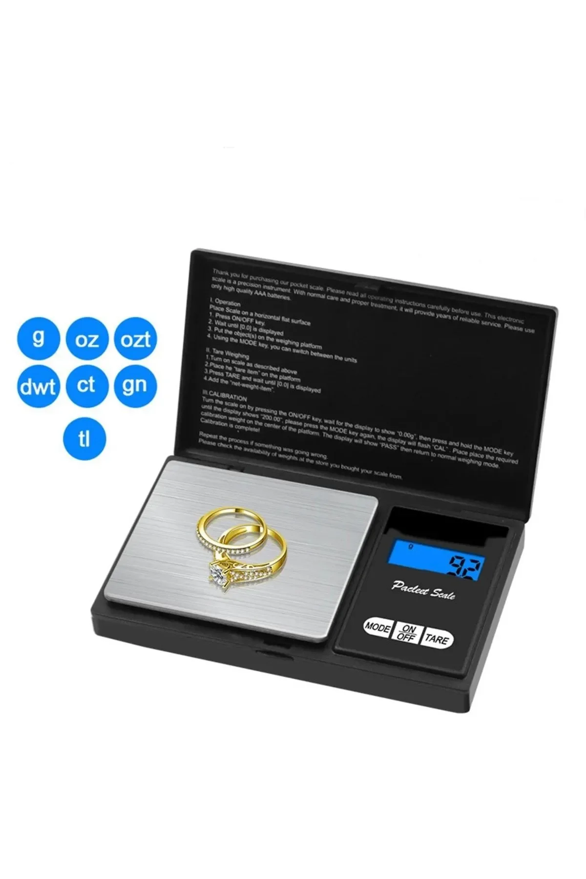 Professional Hassas Terazi 500 gram Kapasiteli 0.1 Hassasiye