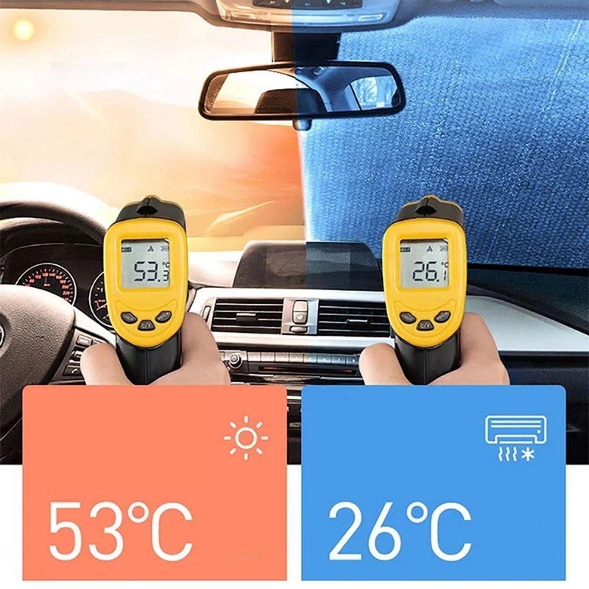 120*55 cm Ambalajlı Vantuzlu Araç İçi Ön Cam Perdesi Katlanabilir Güneşlik (5563) #3