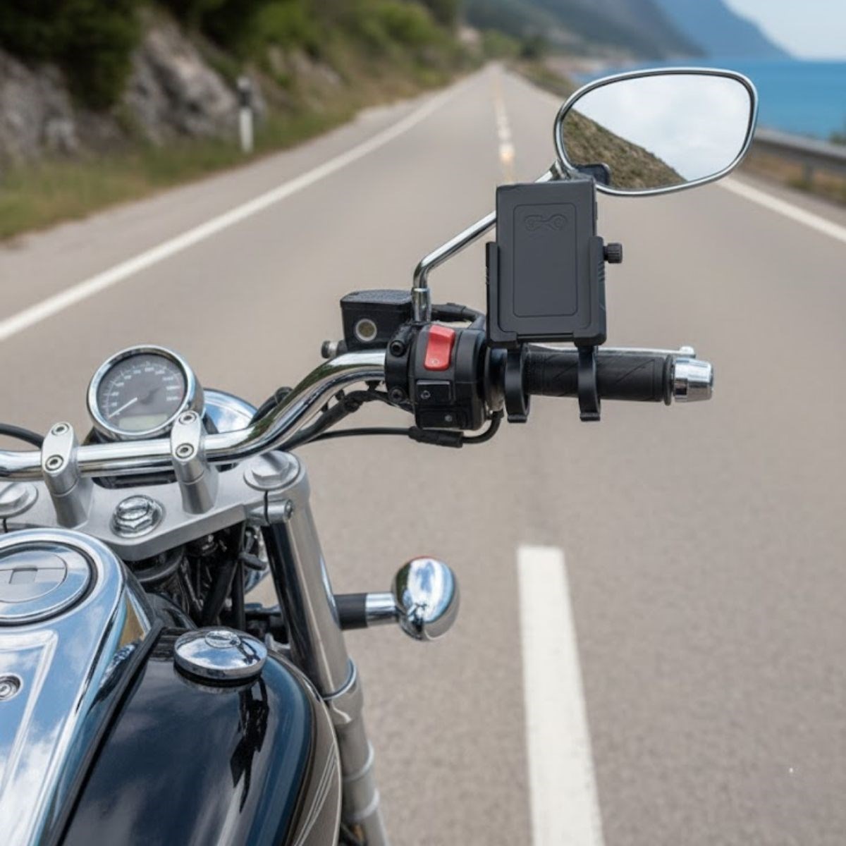 Universelle Motorrad-Handyhalterung – Rutschfest, verriegelbar, 360° drehbar (5563) #4