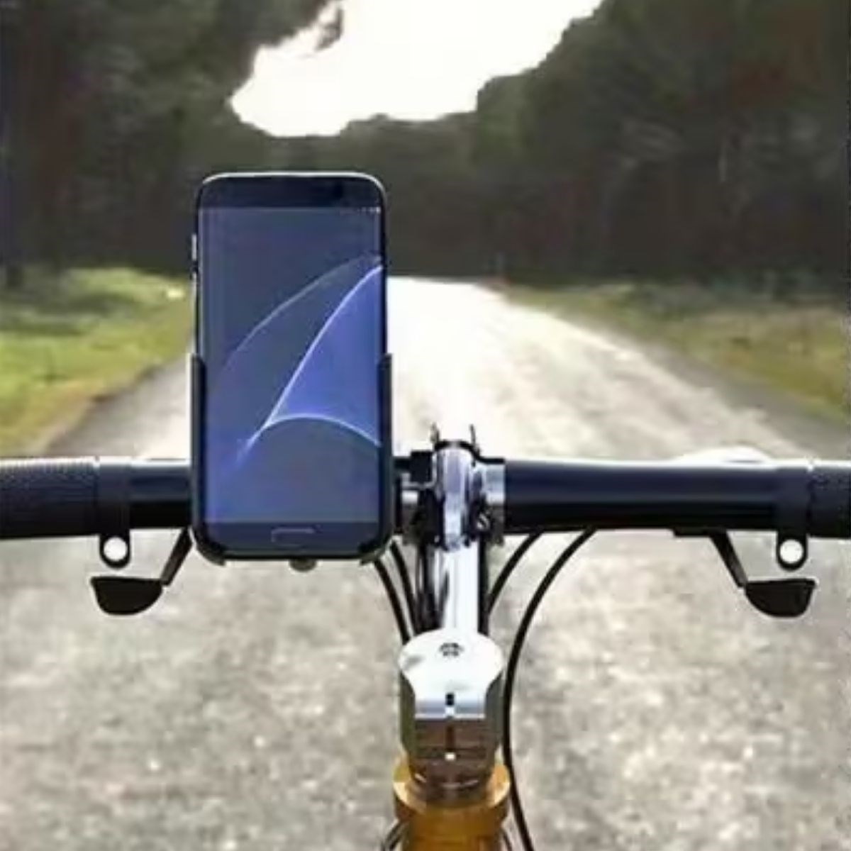 Motosiklet Gidon Telefon Tutucu–360° Döner, Kaymaz Sabitleme Sistemli, Sarsıntı Önleyici Telefon Tutucu Aparat (5563) #3