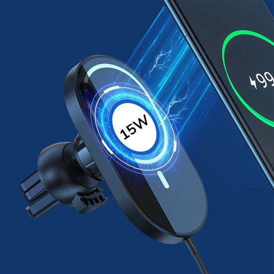 15w Mıknatıslı Takılabilen Hızlı Şarj Tüm Cihaz Ve Araçlara Uyumlu Araç İçi Şarj Cihazı (5563) #3
