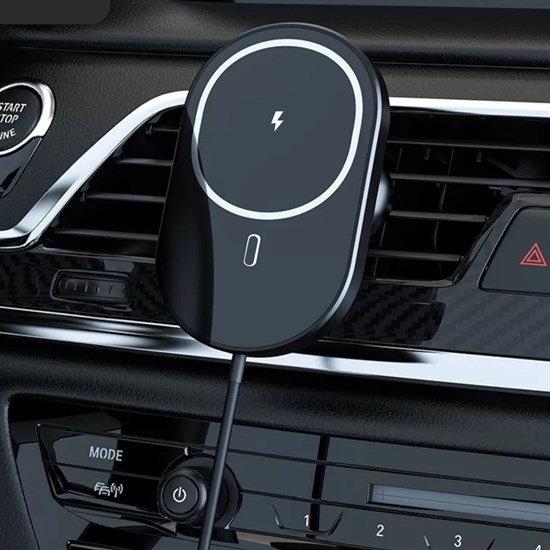15w Mıknatıslı Takılabilen Hızlı Şarj Tüm Cihaz Ve Araçlara Uyumlu Araç İçi Şarj Cihazı (5563) #4