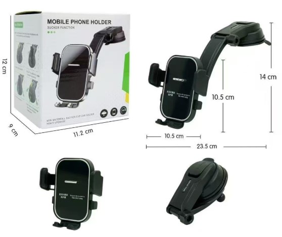 Torpido Üstü Vakumlu Araç Telefon Tutucu  Ayarlanabilir Uzun Kollu (5563) #4