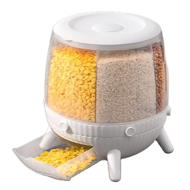 6-Compartment 360° Rotating 6L Cereal & Dry Food Organizer (5563) #2