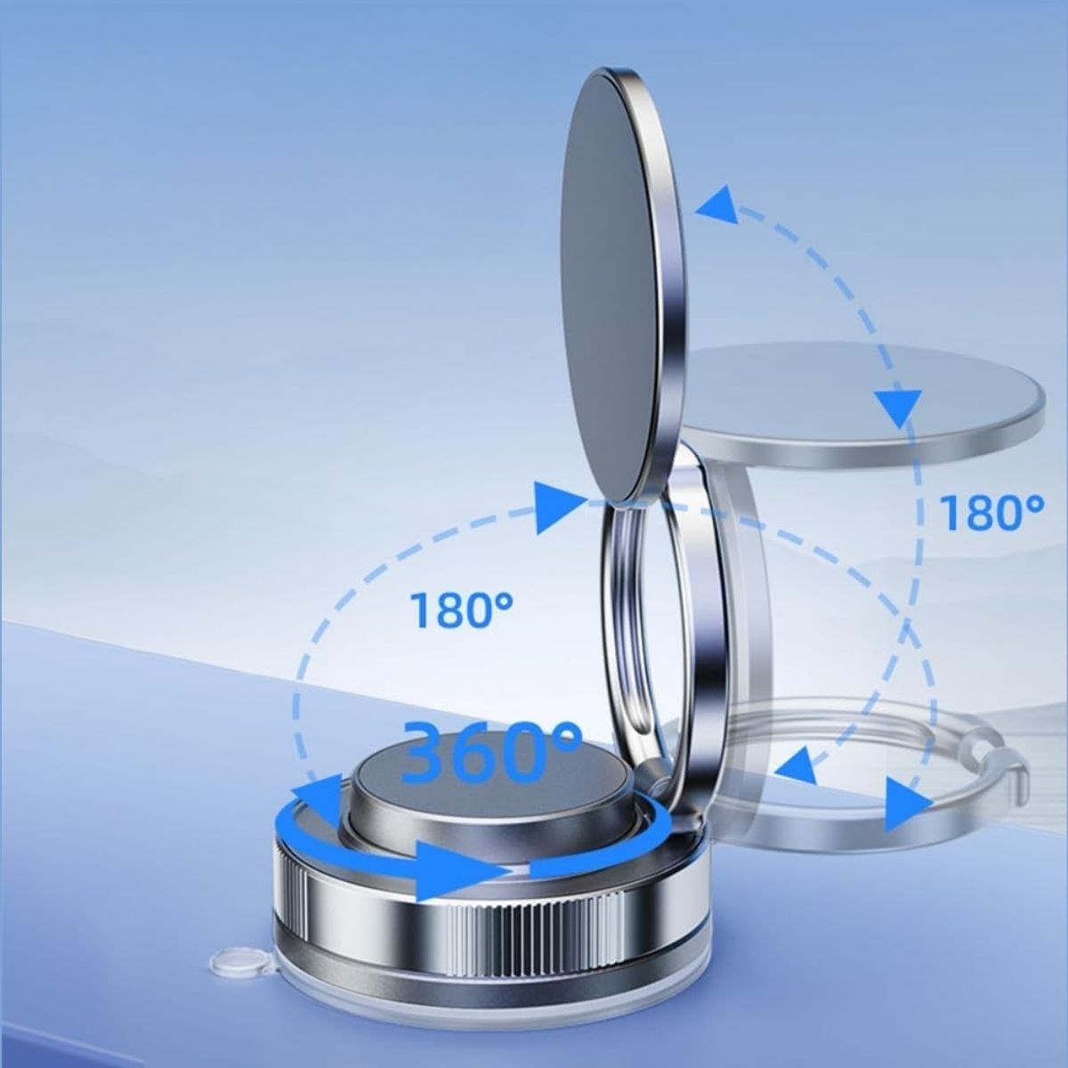 Vakumlu Manyetik Telefon Tutucu – Güçlü Vakum 360 Derece Döner Araç İçi Telefon Standı, Ultra Sabit Manyetik Destekli Mobil Cihaz Aparatı (5563) #3