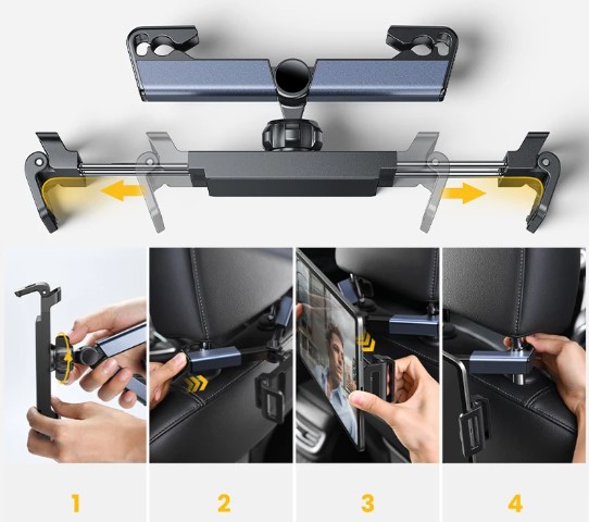 Koltuk Arkası Ayarlanabilir Tablet Telefon Tutucu (5563) #2