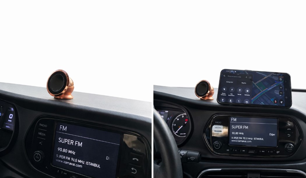 Metal Telefon Tutucu Torpidoya Yapışan Mıknatıslı (5563) #3