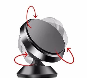 Araç Torpidosuna Yapışan Mıknatıslı Telefon Tutucu Siyah CM-308 (5563) #2