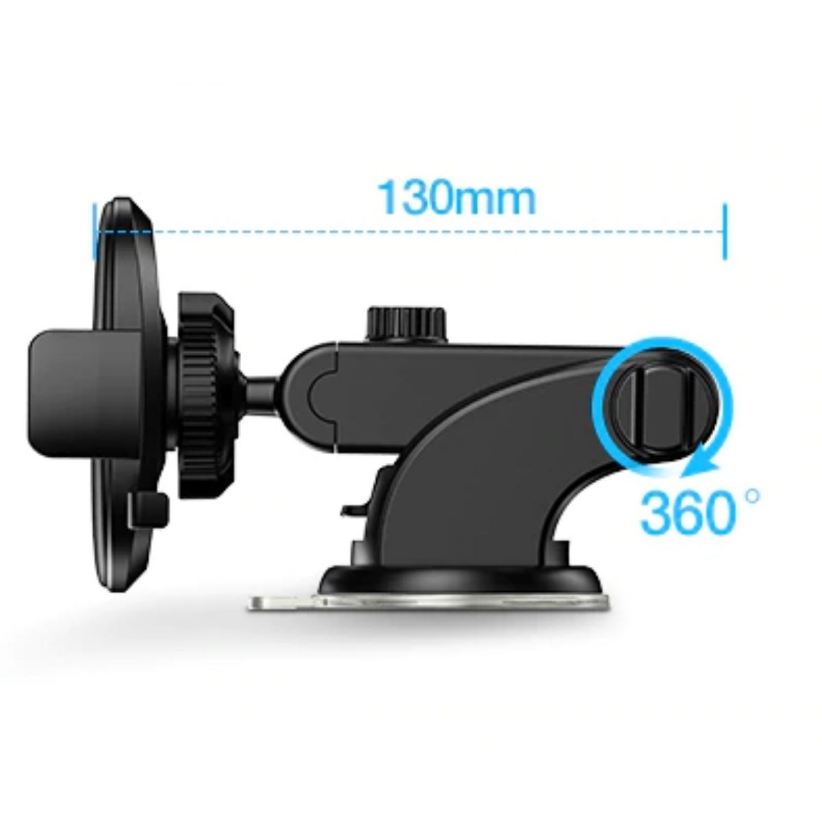 360 Derece Dönen Torpido Üstü Uzunluk Ayarlamalı Vantuzlu Teleskopik Araç Telefon Tutucu (5563) #3